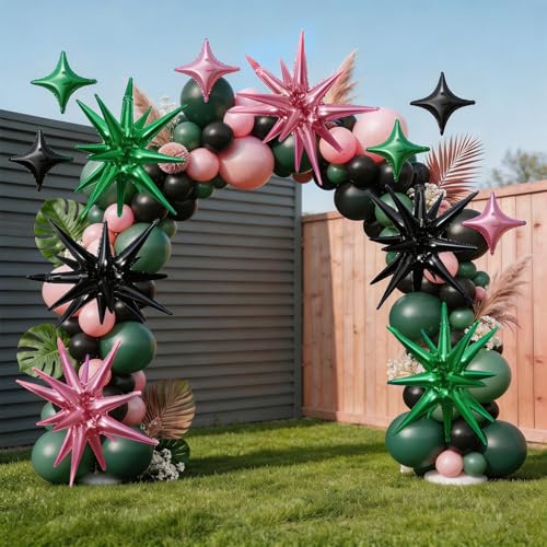 Adorely Star Balloons Set - 6pcs 22" & 10pcs 10" for Parties