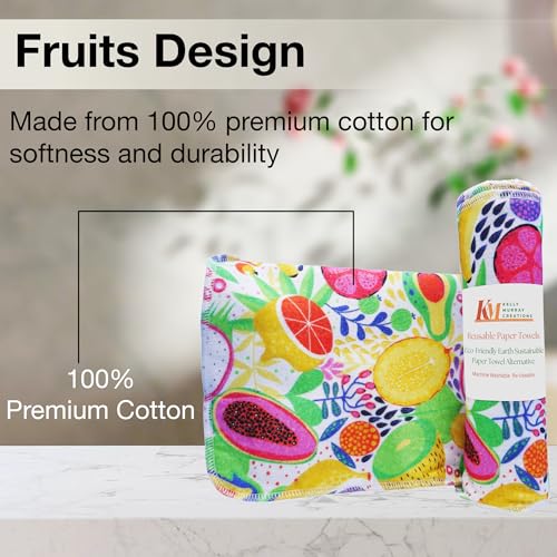 Eco-Friendly Reusable Paper Towels - Pack of 10 Cotton Cloths