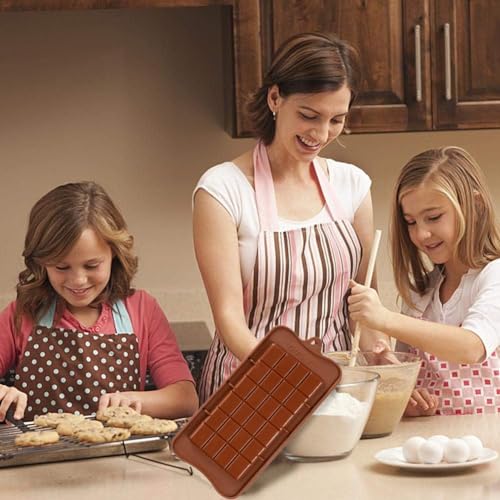 Non-Stick Silicone Chocolate Bar Molds - 3 Pack Food Grade