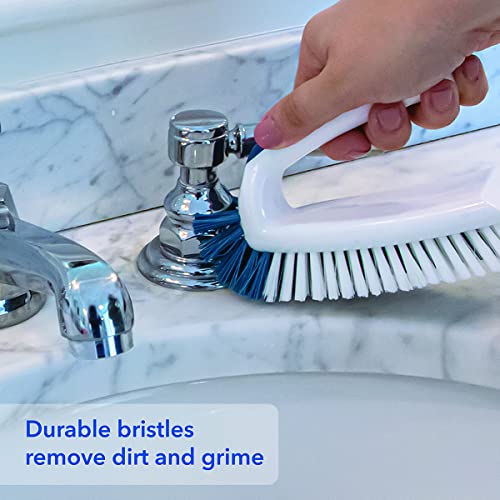 Unger Multi-Purpose Counter & Fixture Scrub Brush - Non-Slip Kitchen & Bathroom Cleaning Tool