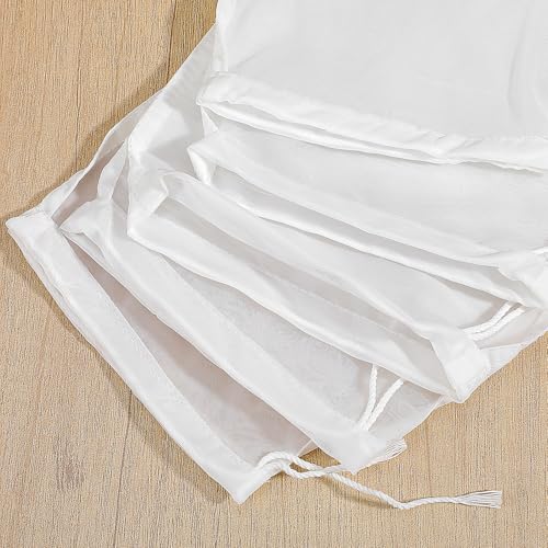 6 Pack Nylon Brew Bags for Straining & Nut Milk - 20x15cm