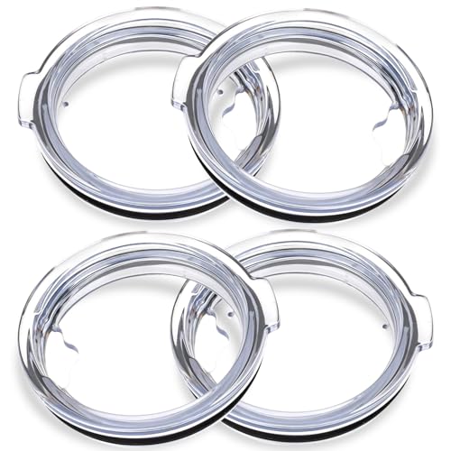 20 oz Tumbler Replacement Lids, Splash-Proof Replacement Lid, Replacement Lid for YETI Rambler, Old Style Rtic and More Travel Mugs (4 Pack
