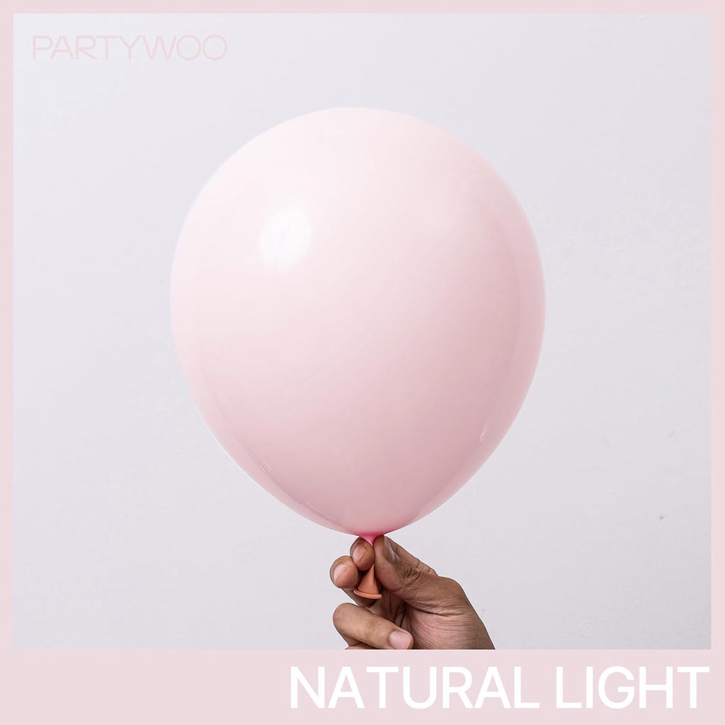PartyWoo Pale Pink Balloon Arch Kit - 100pcs in Various Sizes for Birthday, Engagement, Baby Shower Decor