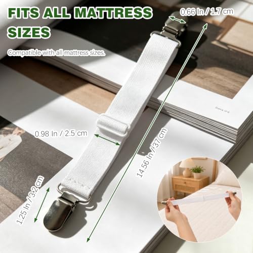 Adjustable Bed Sheet Straps - 4-Pack Non-Slip Holders for All Sizes
