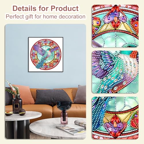 Hummingbird Diamond Art Kit - 5D Special Shape Painting for Adults