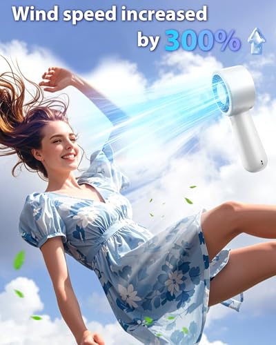 Portable Handheld Fan with 5 Speeds Rechargeable Cooling Fan for Travel & Outdoor