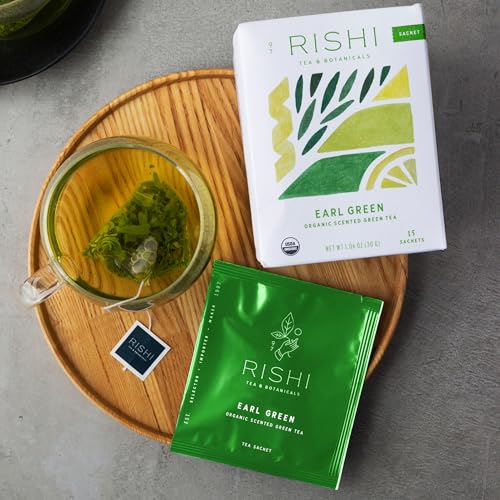 Rishi Tea Earl Green Organic Sachet Tea Bags - 15 Count