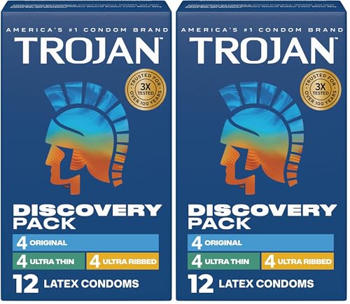 Trojan Discovery Pack Assorted Lubricated Condoms, 24 Count (12-Pack of 2)