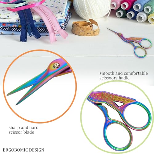 3.6" Stainless Steel Embroidery Scissors with Cover - DIY Crafting