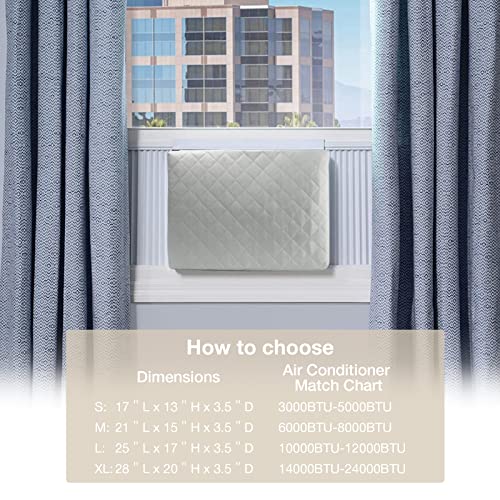 Indoor Air Conditioner Cover - 17" x 13" x 3.5" - Energy Saving