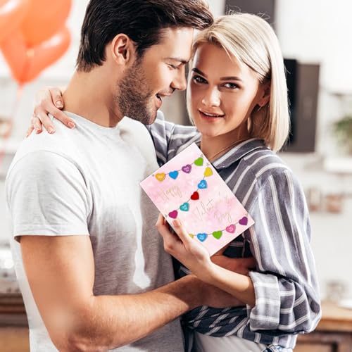 FLYAB 3D Hearts Valentine's Day Card with Envelope - Romantic Gift