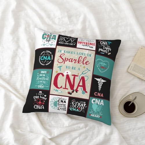 CNA Appreciation Throw Pillow Cover - 18x18 Polyester Gift