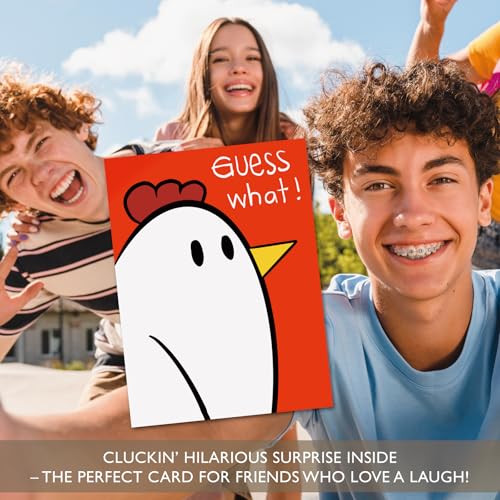 Funny Chicken Birthday Card for Kids - Hilarious 7-10 Year Olds
