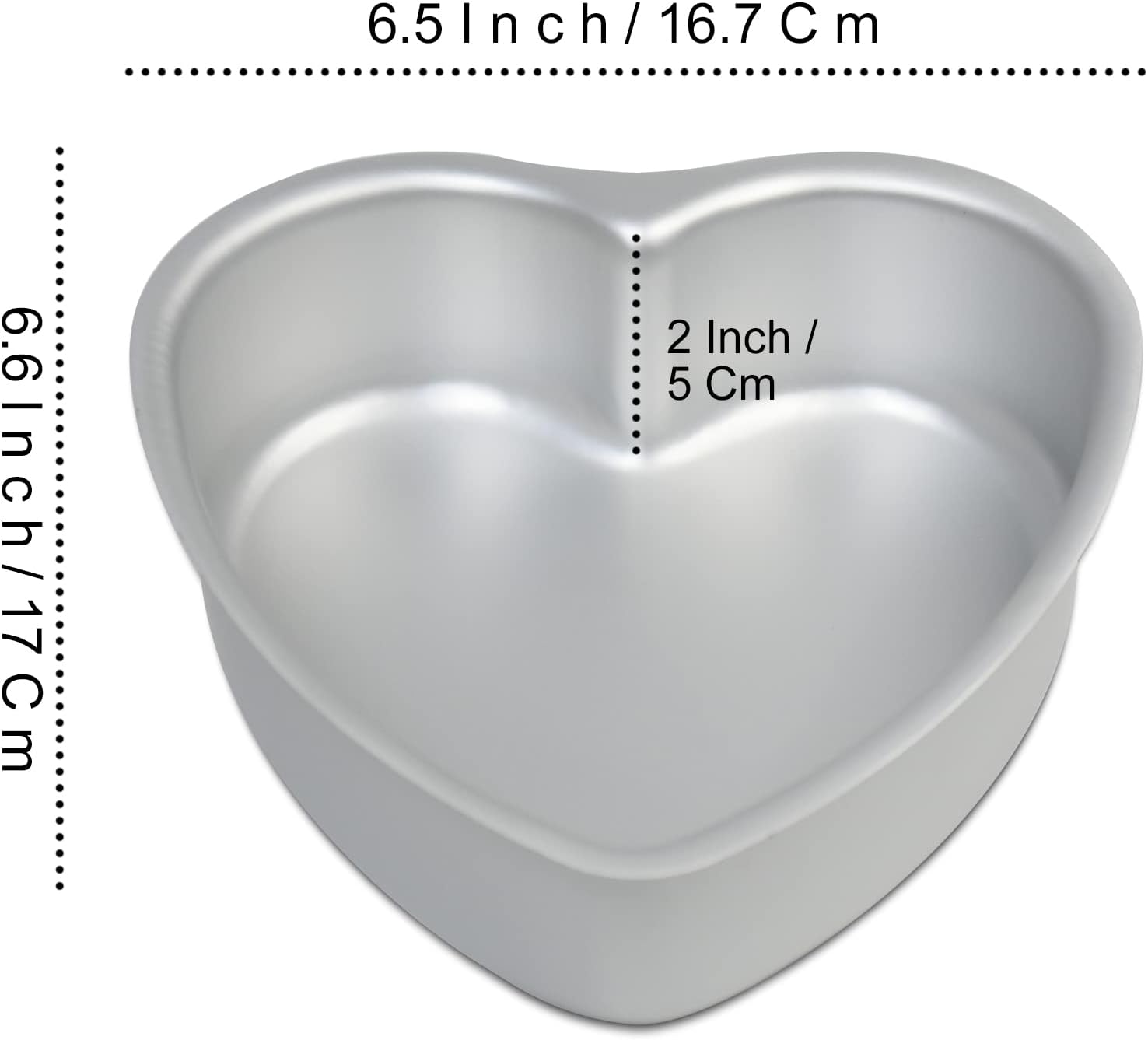 Skiennix Heart-Shaped Cake Pan Set - 6 Inch Aluminum Tins for Weddings & Parties | Set of 3
