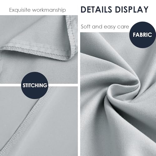 FreshCulture Light Grey Pillowcases Queen Size 30x20 Inches - 2 Pack