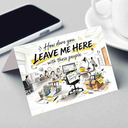 Funny Farewell Card for Coworkers - Going Away Humor Card