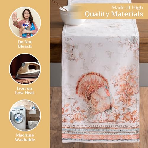 Maison d'Hermine Giving Thanks Table Runner 100% Cotton 14.5" x 72" Double Layer