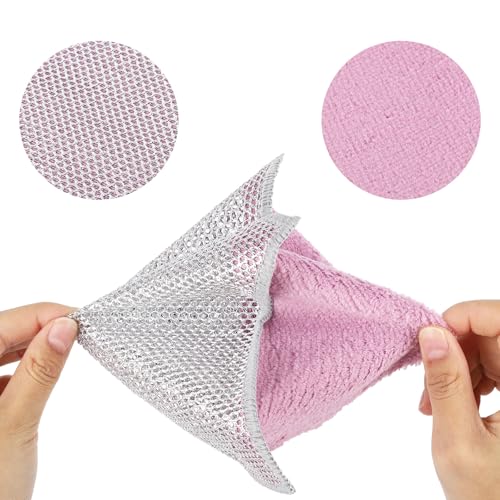 LoveBB 24-Pack Non-Scratch Dual-Sided Dish Cloths, 7.9x7.9"