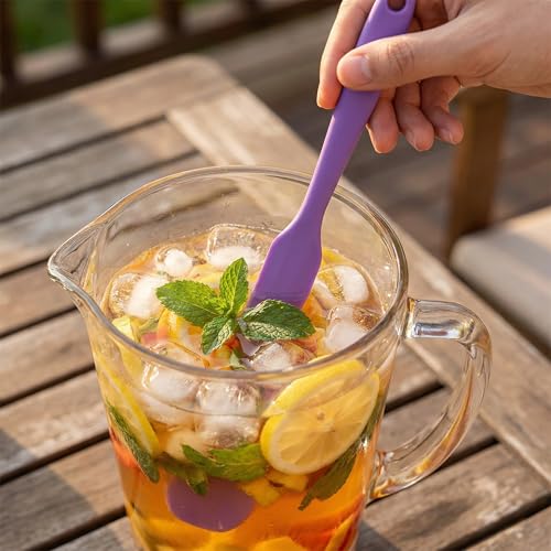 3-Piece Silicone Jar Spatula Set - Heat-Resistant & Dishwasher Safe