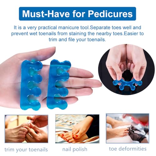 ZaxSota Gel Toe Separators for Pedicure, Bunion Relief & Nail Polish