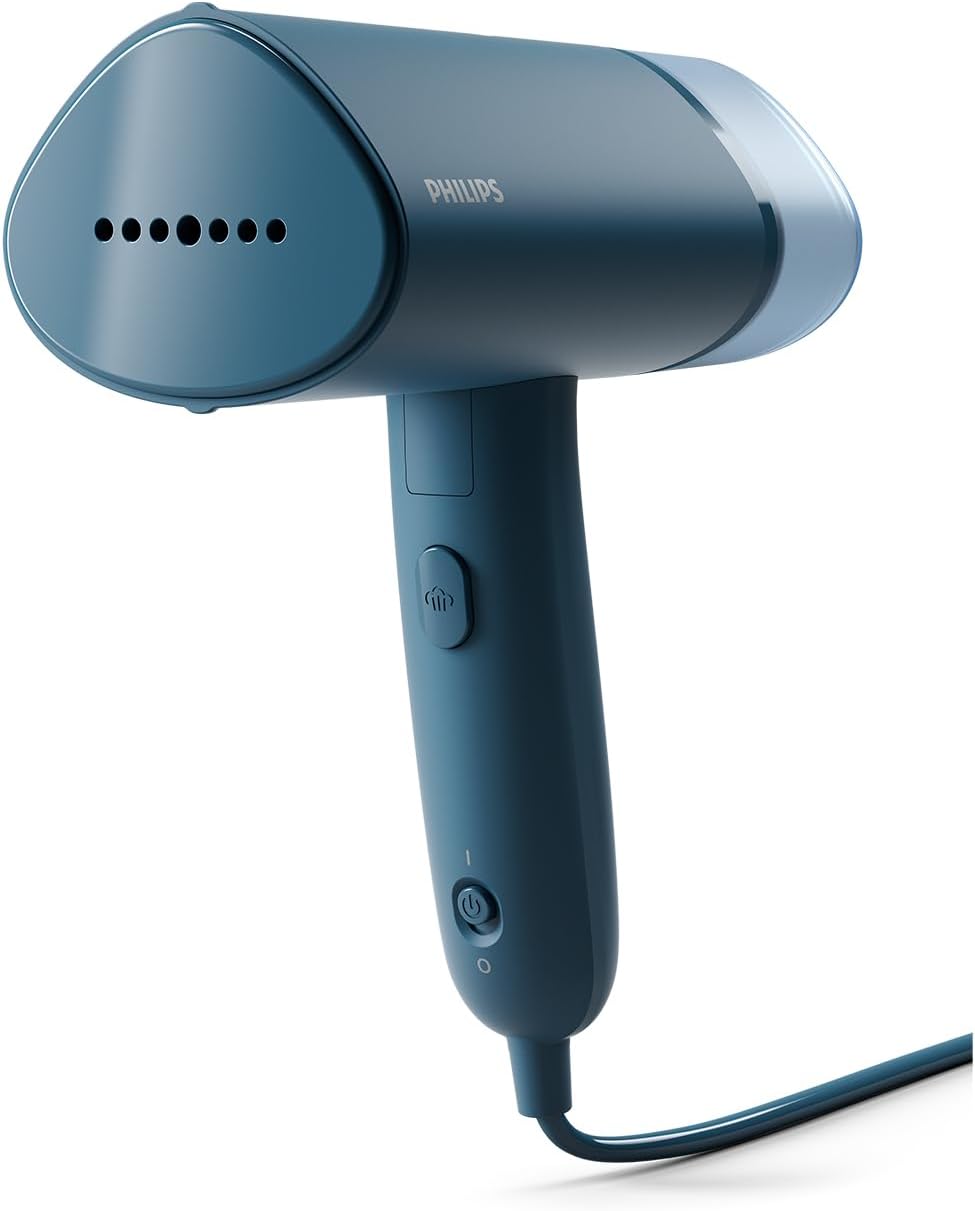 Philips 3000 Series Handheld Steamer - Powerful 1000W, 20 g/min Steam, Detachable 100ml Tank, Blue