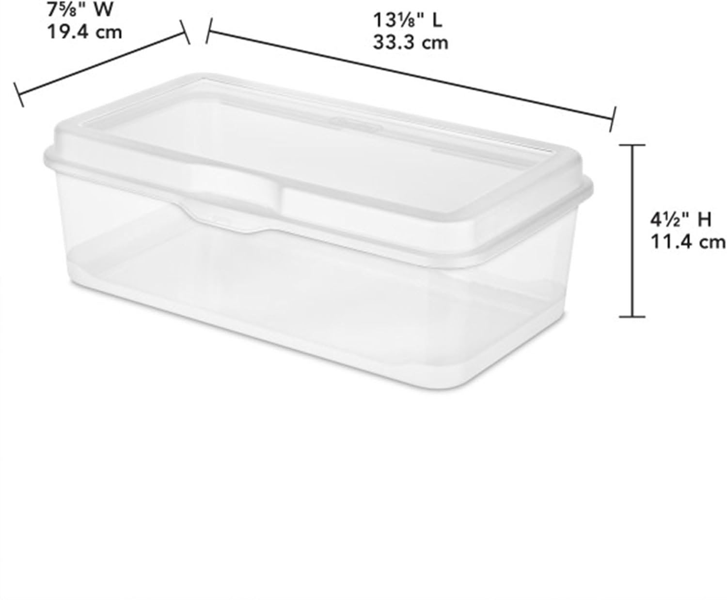 Sterilite 12-Pack Clear Flip-Top Stackable Storage Bins - Convenient Hinging Lid Design