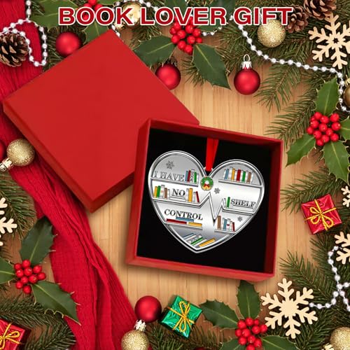 Metal Book Ornament - I Have No Shelf Control for Christmas Tree