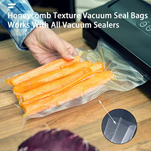 HUISPARK Heavy Duty Vacuum Sealer Bags - 100 Pcs, 2.7" x 4"