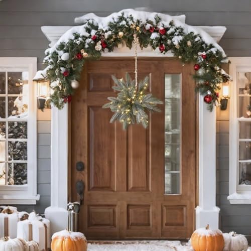 1PC Snowflake Christmas Lights with Timer - Battery & USB Powered Indoor Decor
