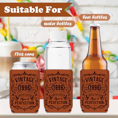 30th Birthday Gift for Men: 1996 Vintage Can Cooler Sleeves (2-Pack)