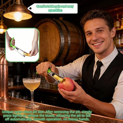 Stainless Steel Apple Corer Tool with Ergonomic Handle