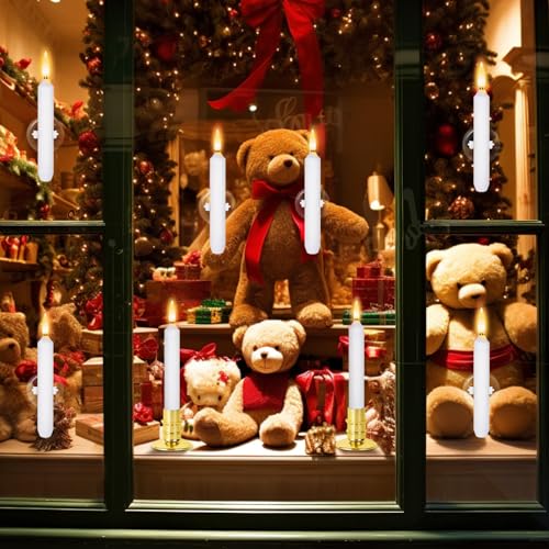 12 Pack Battery Operated Window Candles with Timer & Remote Control