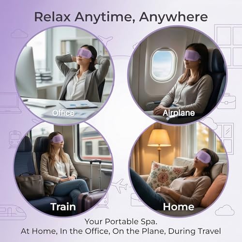 RAQEHO 6-Pack Lavender Self-Heating Steam Eye Mask for Dry Eye Relief
