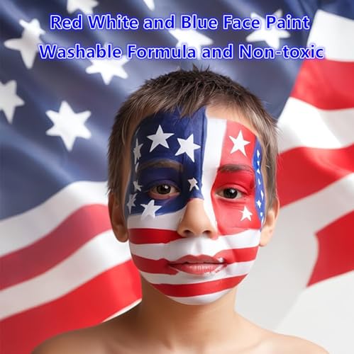 Go Ho Clown White Face Paint - Water Based Cream Makeup for Halloween SFX