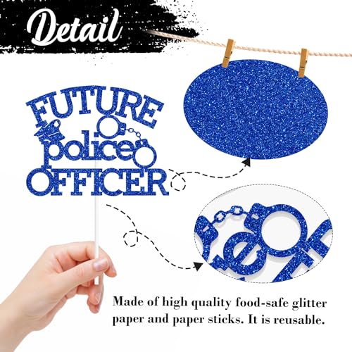 Future Police Officer Cake Topper | Graduation Party Decor