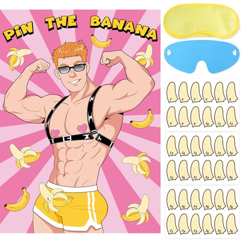 Pin The Banana on The Hunk Game - Bachelorette Party Fun