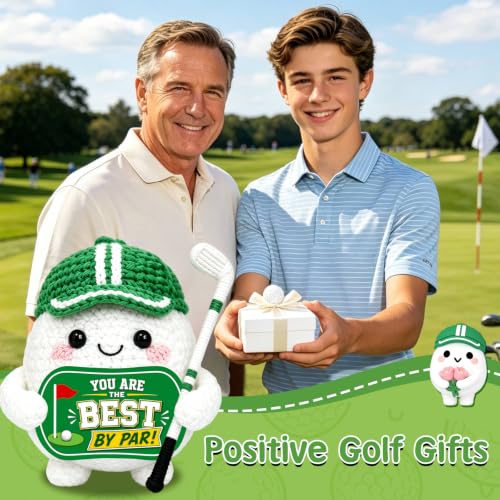 Funny Crochet Golf Ball Gift - Unique Positive Golfing Accessory