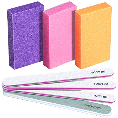 Fandamei Professional Nail Buffers and Files Kit - 7 Pcs Manicure Care Set