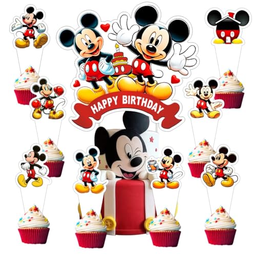 25pc Mickey Mouse Cake Decoration Set - Birthday Cake & Cupcake Toppers