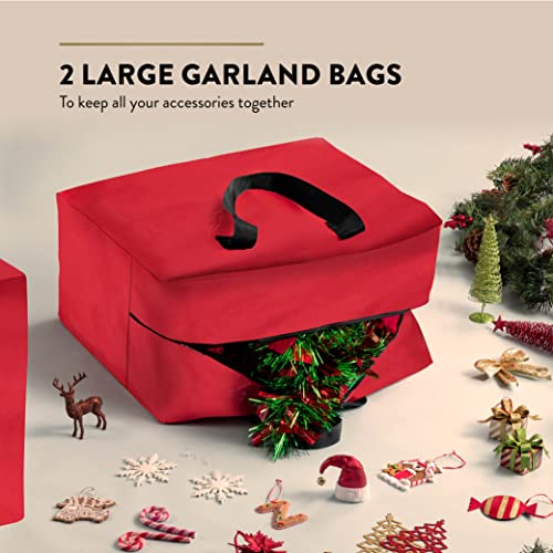 7.5 Ft Christmas Tree Storage Bag with Accessories - Oxford Red