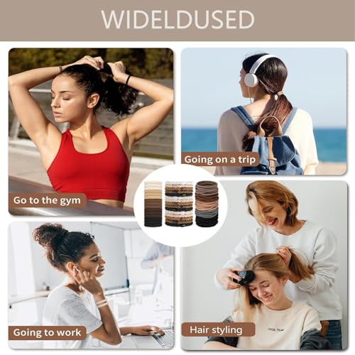 Suniya Hair Ties 80-Piece Set - No Damage Elastic Ponytail Holders