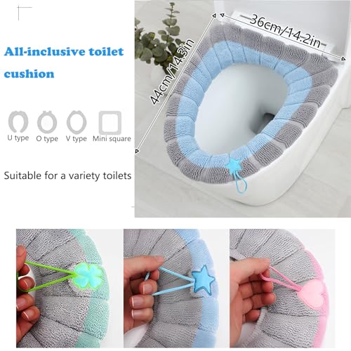 Multicolour Stretchable Washable Toilet Seat Cover Pad Guojanfon - Comfortable Bathroom Accessory