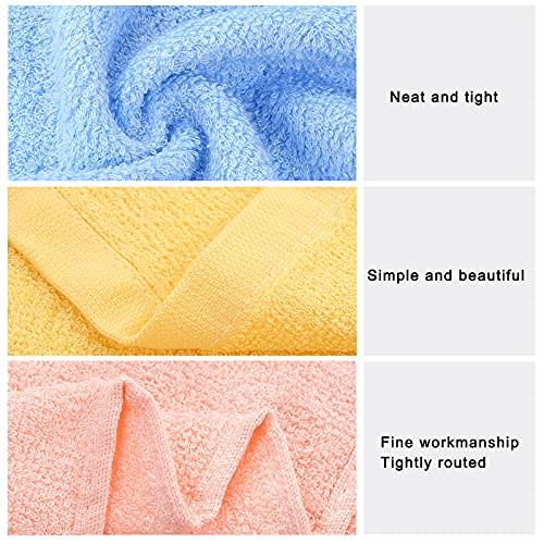 Soft Microfiber Hand Towels - 5 Pcs 12x12 in with Hanging Loop