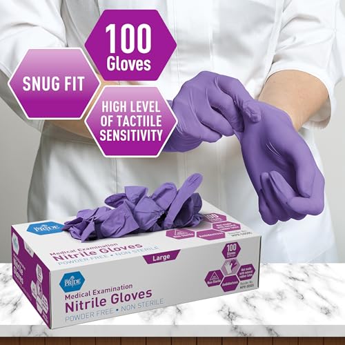MedPride Powder-Free Nitrile Exam Gloves - Large, Case of 1000