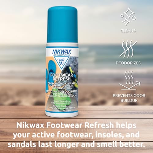 Nikwax Footwear Refresh Cleaner for Active Shoes & Sneakers - Deodorizing & Cleaning Solution