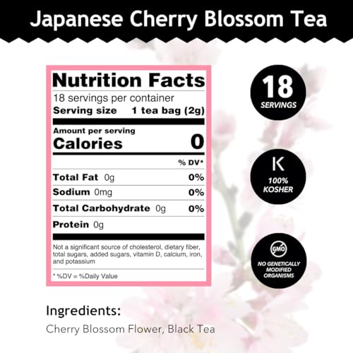Japanese Cherry Blossom Black Tea - Microplastic Free Blend