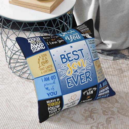 Best Son Ever Throw Pillow Cover - 18x18 Polyester Gift