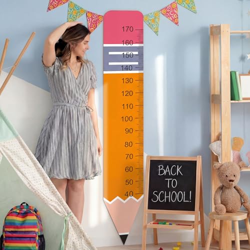 Geelin 71-Inch Kids Pencil Growth Chart Wall Decor for Classroom & Bedroom