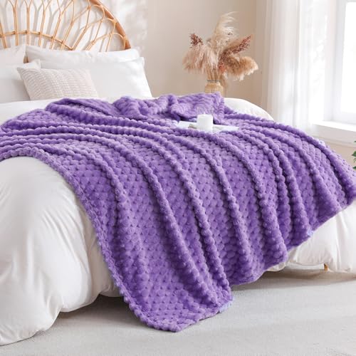 Lavender Fleece Throw Blanket 50"x60" - Soft Microfiber
