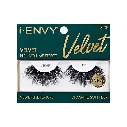 i-ENVY Velvet Soft Wispy False Eyelashes - Dramatic Volume Strip Lashes